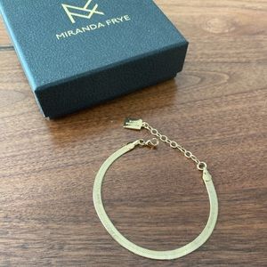 Miranda Frye Mackenzie Herringbone gold bracelet